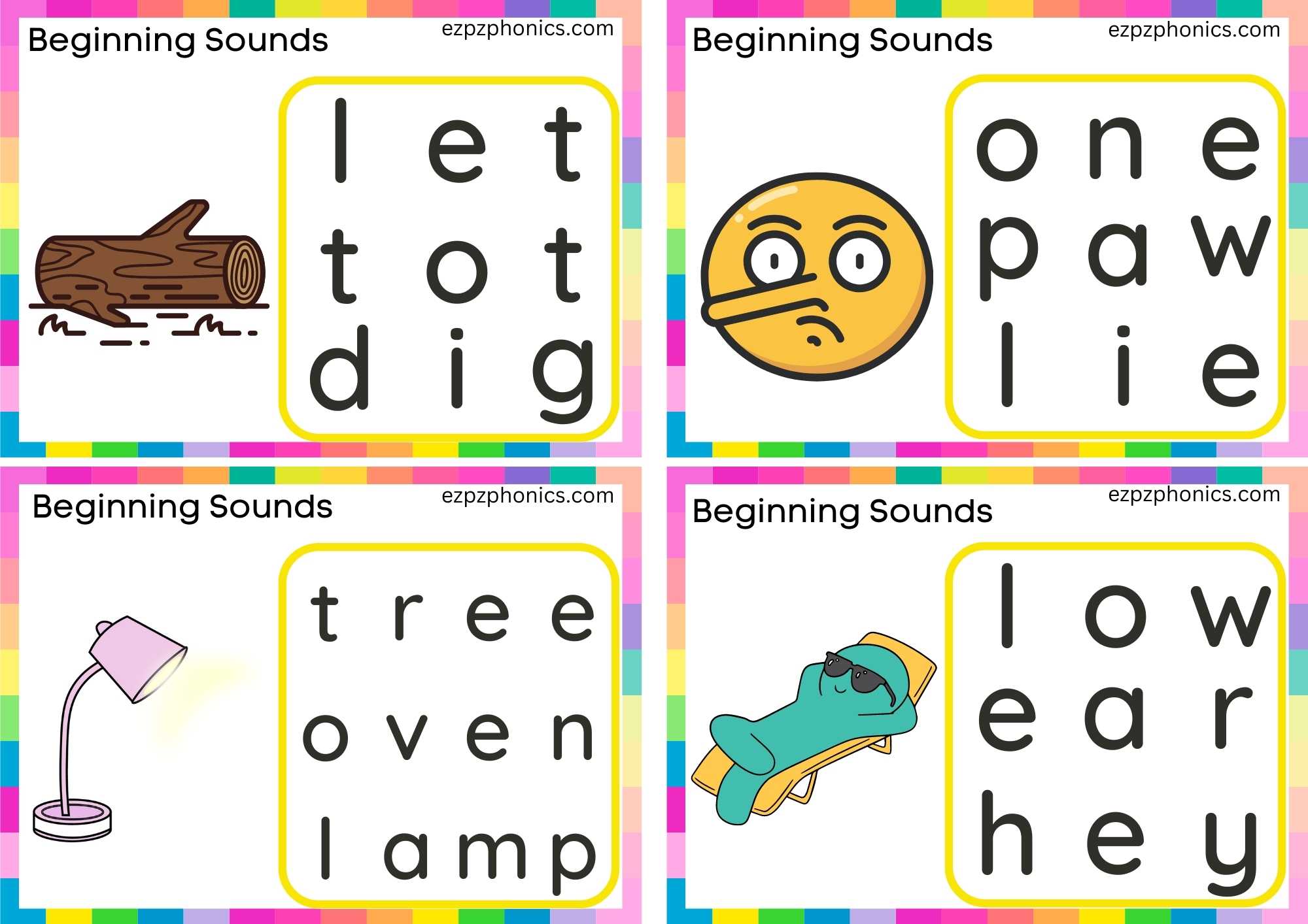 Letter L Word Search Group 1